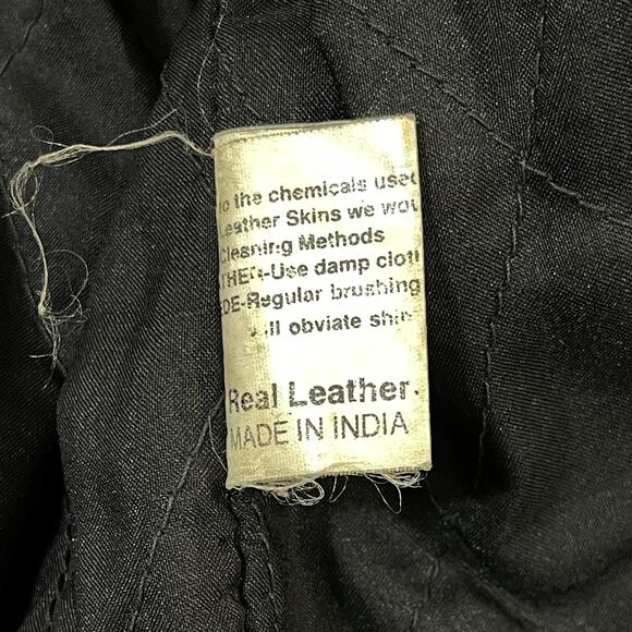 Ripples Jacket Mens Size M Vintage 90s Distressed Leather Punk Motorcycle Heavy - Picture 4 of 9